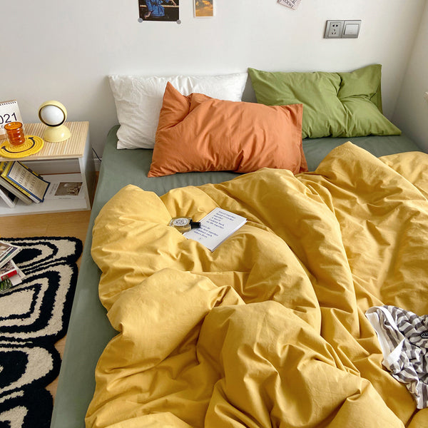 Earthy Color Combo Bedsheet Set - Starhauz.com