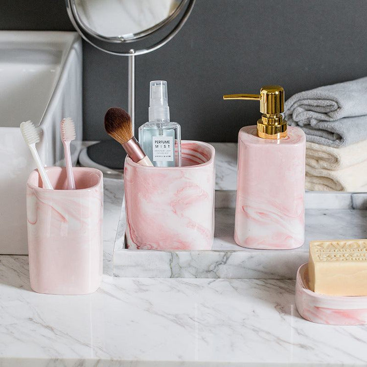 Photo inspiration: Visual Reference: Nordic Marble Bathroom Kit