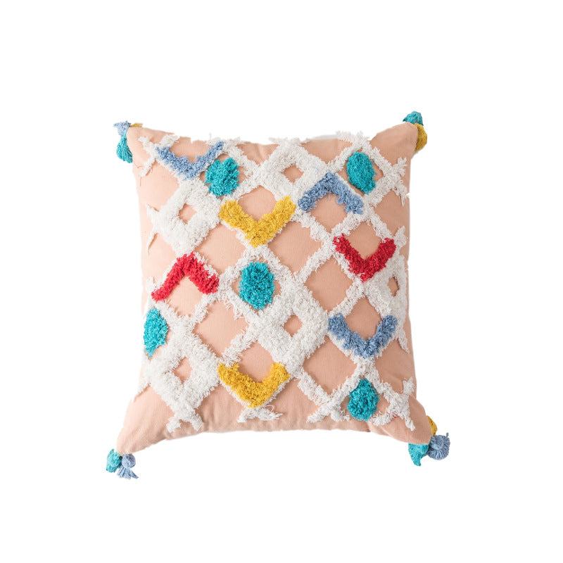 Bohemian Geometry Tufted Pillow - Starhauz.com