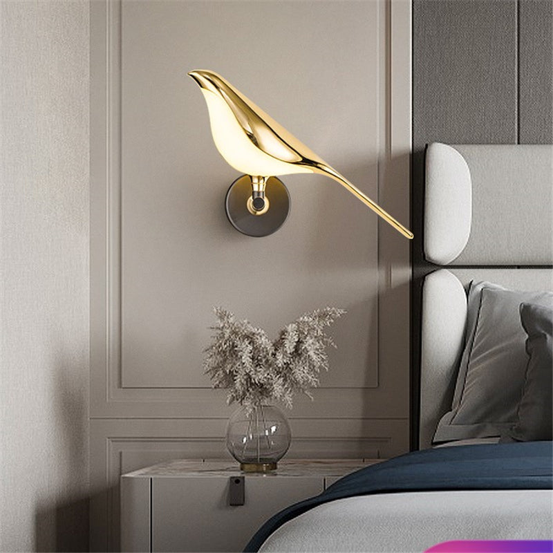 Nordic Elegant Golden Bird Wall Light - Starhauz.com