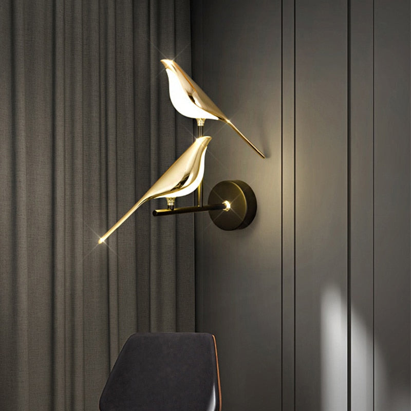 Nordic Elegant Golden Bird Wall Light - Starhauz.com