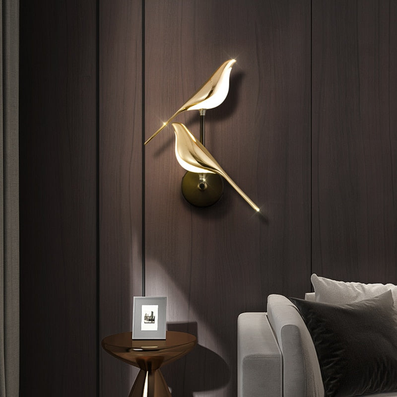 Nordic Elegant Golden Bird Wall Light - Starhauz.com