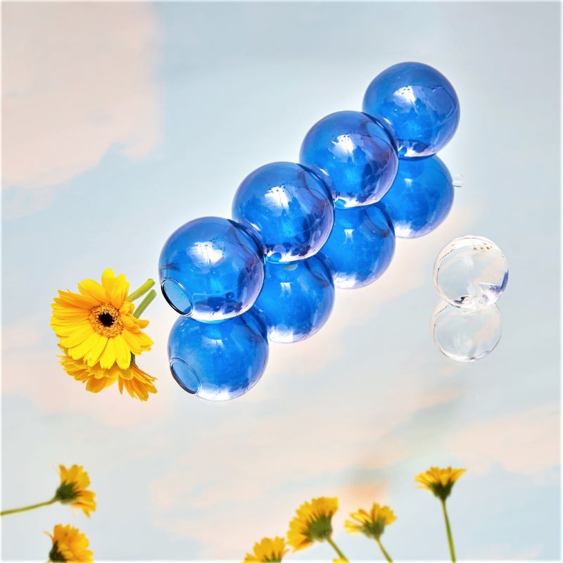 Retro Glass Spherical Colorful Vase - Starhauz.com