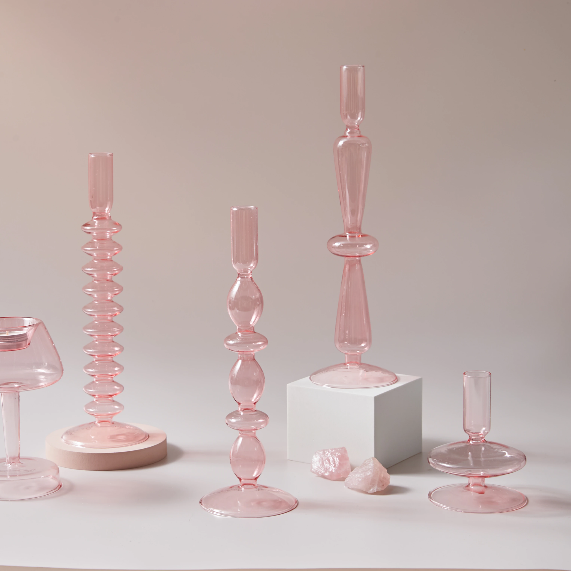 Danish Pastel Colorful Layered Candle Stick - Starhauz.com
