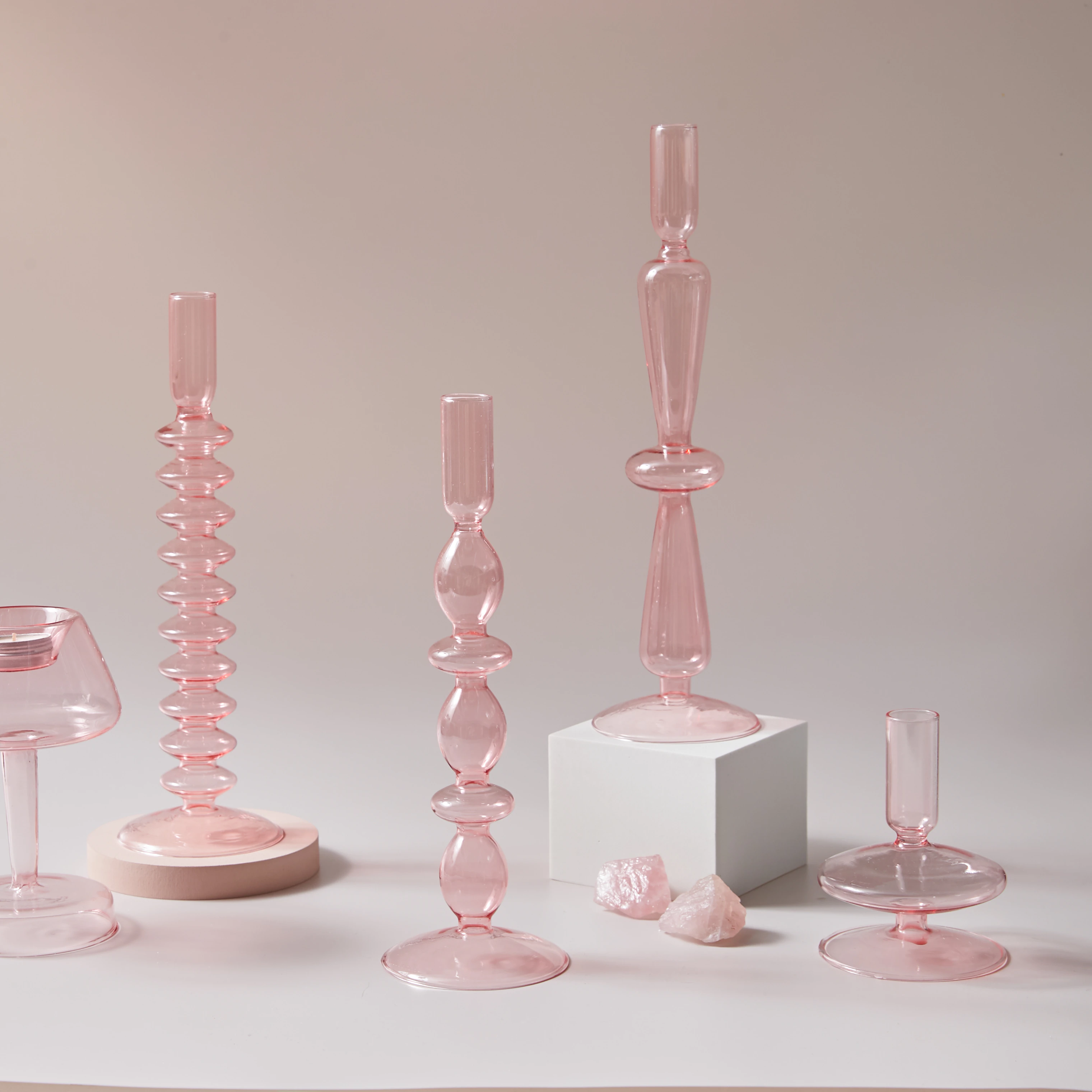 Danish Pastel Colorful Layered Candle Stick - Starhauz.com