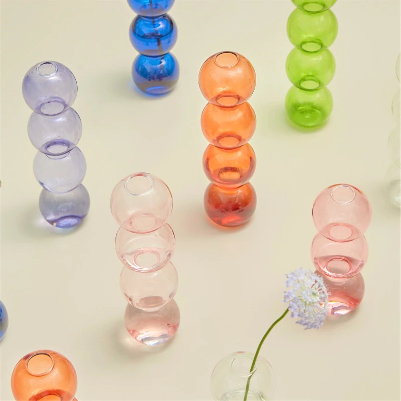Retro Glass Spherical Colorful Vase - Starhauz.com