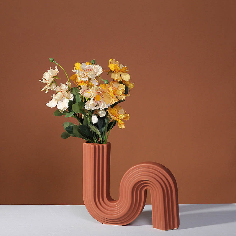 Nordic Pottery Flower Vase Table Décor - Starhauz.com