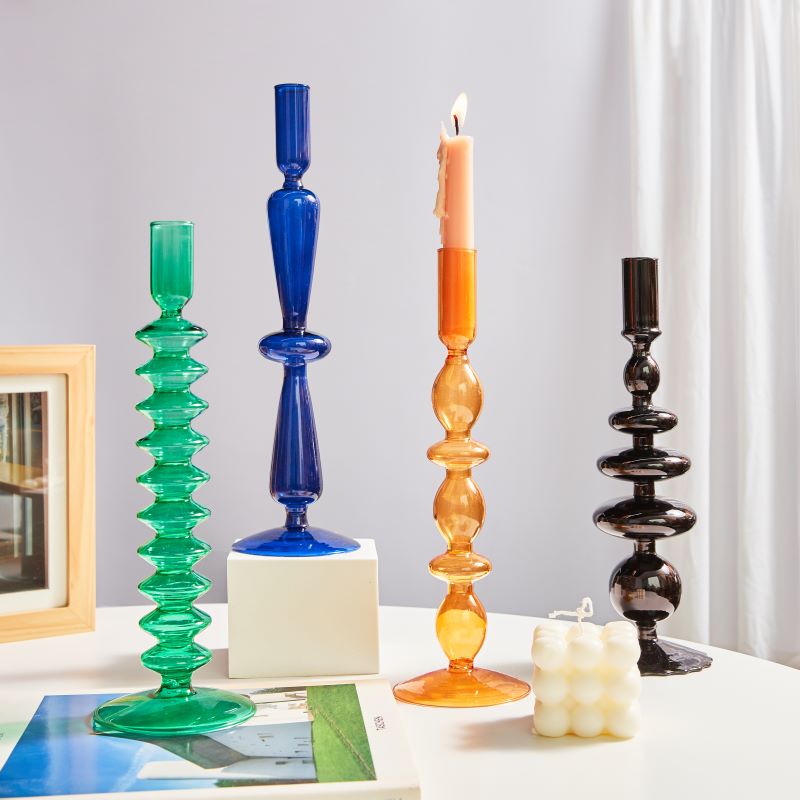 Danish Pastel Colorful Layered Candle Stick - Starhauz.com