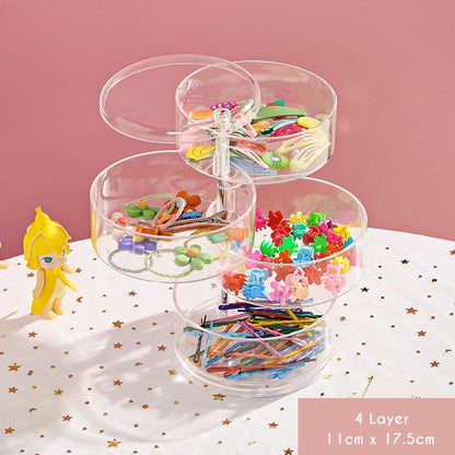 Hair Pin Jewelry Transparent Rotating Storage - Starhauz.com