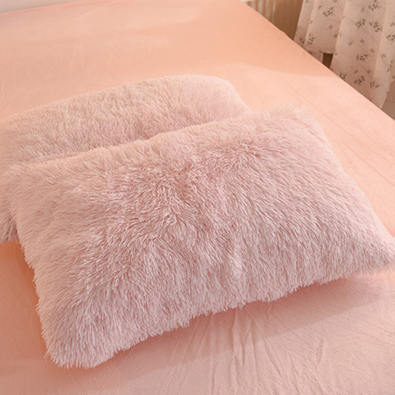 Dreamy Winter Mink Fleece 4pcs Bedsheet Set - Starhauz.com